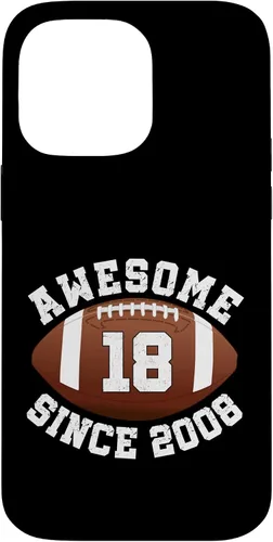 Vista 21 de Awesome Since 2008 18th Birthday Men Son American Football Case for iPhone 17