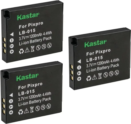 Vista 6 de Kastar Batería LB015 de repuesto para batería recargable de iones de litio Kokad LB-015 y cámara digital Kokad PIXPRO WPZ2