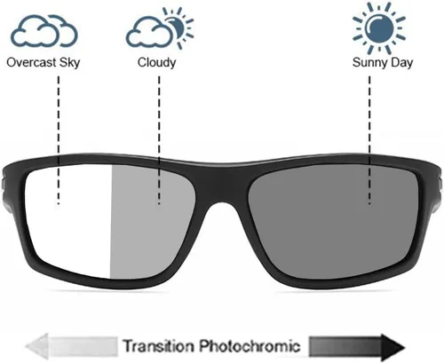 Vista 3 de Gafas de seguridad envolventes con lente completa y lectores fotocrómicos para deportes y aumento para leer de seguridad para hombres y mujeres