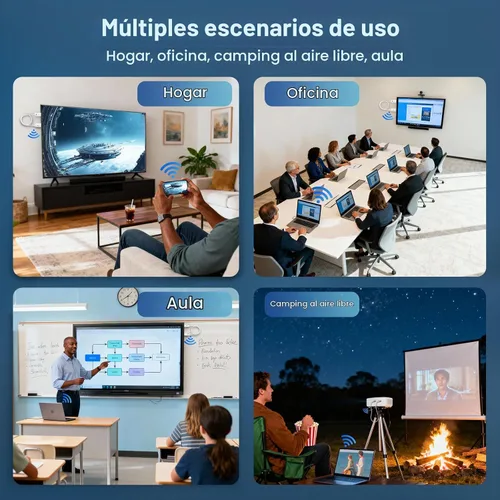 Vista 7 de Adaptador de pantalla HDMI inalámbrico para iPhone, transmisión de video/audio/archivos de forma inalámbrica para iPhone, iPad, Android, tableta