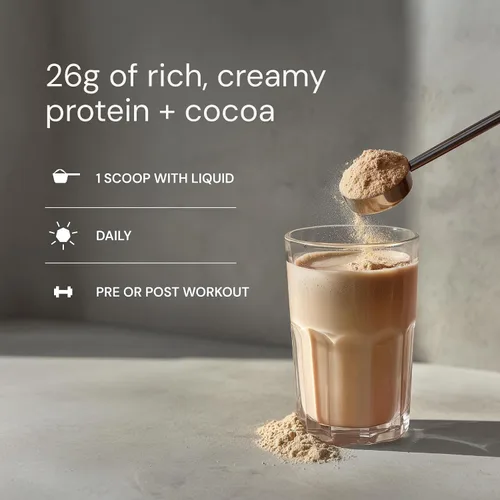 Vista 6 de Blueprint Bryan Johnson Polvo de Proteína de Chocolate – Suplemento Vegano a Base de Plantas con Polvo de Cacao – Ingredientes Limpios – 26g