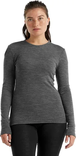 Vista 19 de Icebreaker Merino Womens 175 Everyday Cold Weather Base Layer Thermal Long Sleeve Crewneck T-Shirt Negro