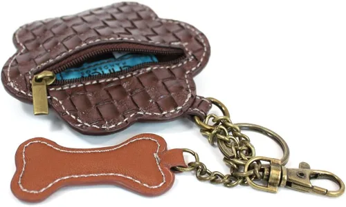 Vista 8 de Chala Bolsos de mano estilo casual suave con hombro grande o bolso cruzado con llavero color azul marino Búho