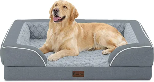 Vista 83 de Camas ortopédicas para perros grandes, cama de espuma viscoelástica impermeable para mascotas grandes con lados 89x56 cm, sofá para perros grandes
