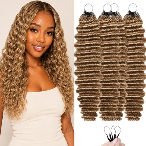 Vista 67 de Human Braiding Hair for Boho Braids 20inch Curly Wave Bulk Bundles 1B (A)1B