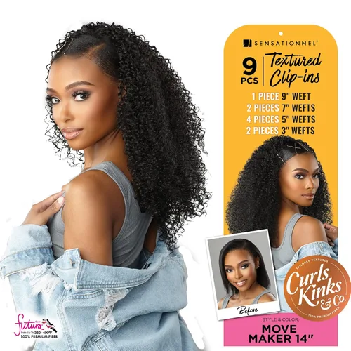 Vista 3 de Sensationnel Curls Kinks & Co - Clip texturizado - MOVE MAKER 14″ (Color: 2 marrón oscuro)