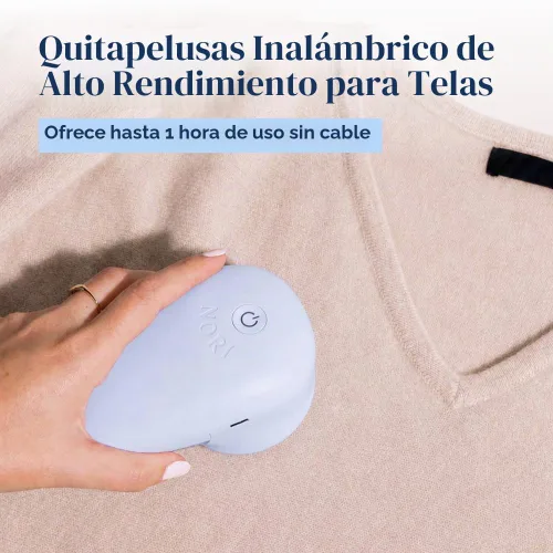 Vista 3 de Nori Trim Fabric Shaver - Removedor de pelusa para Ropa y Muebles - Azul