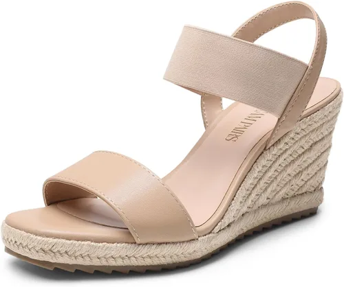 Vista 13 de DREAM PAIRS Sandalias de verano con plataforma de cuña para mujer Negro