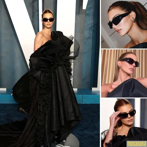 Vista 2 de mosanana Gafas de sol polarizadas redondas envolventes para mujeres y hombres, modelo NEO