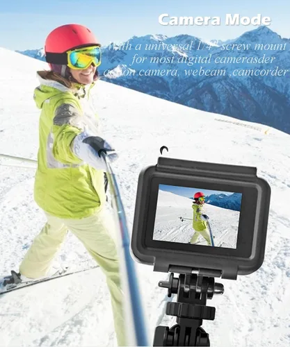 Vista 5 de Trípode para selfie stick extensible para teléfono con control remoto inalámbrico, portátil, ligero, para grabación de video, trípode de viaje