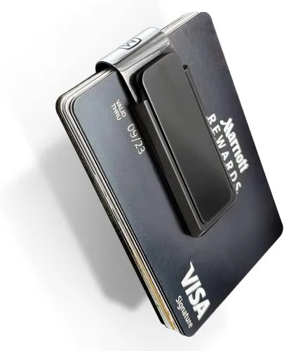 Vista 3 de M-Clip Clip para dinero, alternativa minimalista y delgada para llevar en el bolsillo delantero, soporte para efectivo y tarjetas de crédito