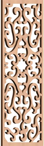 Vista 37 de 9 3/8 pulgadas de ancho x 24 3/8 pulgadas de alto x 1/4 de alto Smithfield paneles de pared de madera con calado, abedul