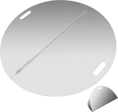 Vista 9 de Tapa redonda para hoguera de 20 pulgadas, tapa de anillo para hoguera de 0.059 in de grosor, cubierta de quemador de hoguera de acero inoxidable 304