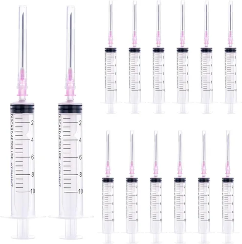 Vista 6 de 100 jeringas Luer lock de 0.11 onzas líquidas con agujas de 23ga, jeringas de plástico desechables y agujas para laboratorios científicos