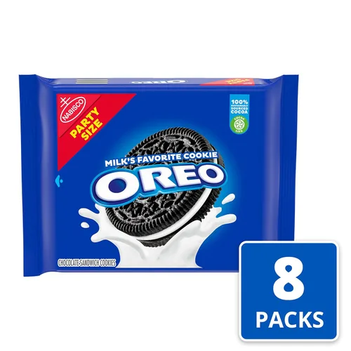 Vista 4 de OREO Galletas sándwich de chocolate, tamaño fiesta, paquetes de 8-25.5 onzas