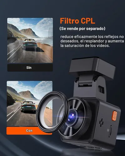 Vista 7 de VANTRUE E1 Lite - Cámara de tablero para vehículo, WiFi, GPS, 1080P, control de voz, visión nocturna, modo de estacionamiento de 24 horas, detección