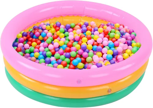 Vista 2 de Piscina inflable para bebés y niños, 3 anillos para niños, piscina de lavabo de PVC, piscina redonda suave para bebés y niños pequeños, para playa