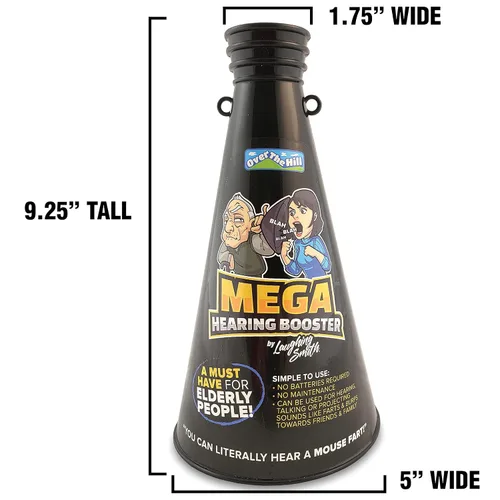 Vista 5 de Mega Potenciador auditivo – Amplificador auditivo de broma – Trompeta de oído – Regalos de broma para personas mayores y suministros de fiesta sobre