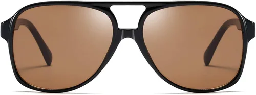Vista 2 de Dollger Gafas de sol polarizadas estilo aviador retro para mujeres y hombres, montura grande clásica, gafas de sol vintage de los años 70
