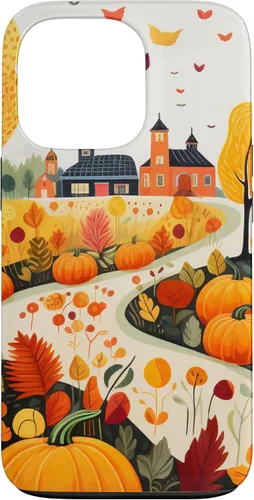 Vista 10 de Fall Leaves Autumn Pumpkin Pattern Autumn Color Foliage Case for iPhone 17