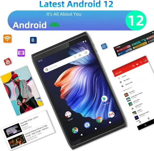 Vista 3 de Tablet Android 8 pulgadas, Tableta Android 12.0 de 32GB de almacenamiento con expansión SD de 1024GB, PC de tabletas, procesador Quad-core 2GB RAM