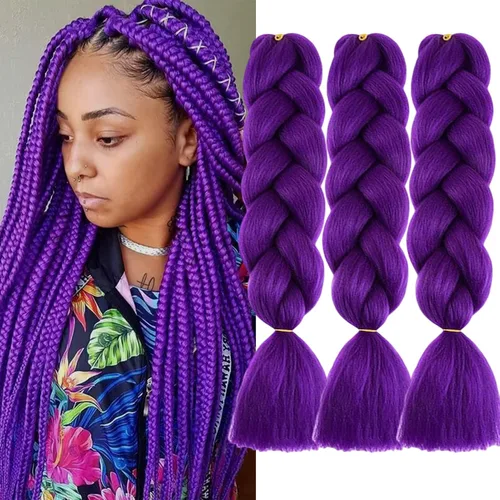 Vista 10 de Beige (613#) 6 paquetes de cabello trenzado de 24 pulgadas, de fibra sintética, sin picazón, extensiones de cabello para trenzar jumbo, textura