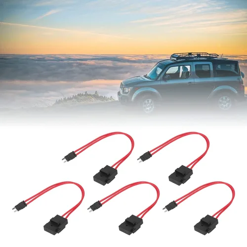 Vista 8 de Conector de soporte de fusible de automóvil, 5 unidades, conector de soporte de fusibles de automóvil, mini extensión de cable resistente