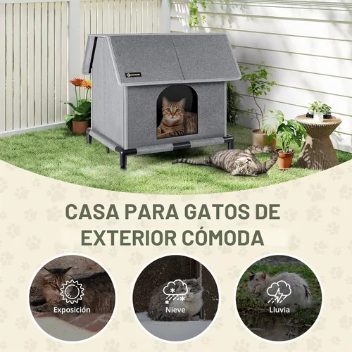 Vista 5 de MIU COLOR Casa grande para exteriores, resistente a la intemperie y elevada