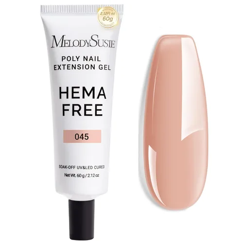 Vista 8 de MelodySusie Gel Poly, 60 g libre de Hema, gel para extensión de uñas, espesante de uñas, gel constructor curado con lámpara UV, diseño artístico