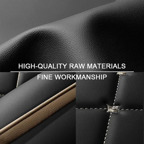 Vista 6 de Leather Car Seat Cover Sets for Mazda 626 I Coupe, 1980-1982, Split Bench Back Seat Covers - Full Set Cushion Front Rear Seat, Vehicle Seat Covers