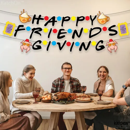 Vista 7 de KatchOn, Cartel de regalo de amigos felices – grande de 10 pies, sin bricolaje Decoraciones de amigos para fiestas de regalos de amigos felices