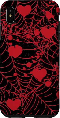 Vista 11 de Spiderweb Valentine's Day Hearts Gothic Goth Black Fairycore Case for iPhone 17