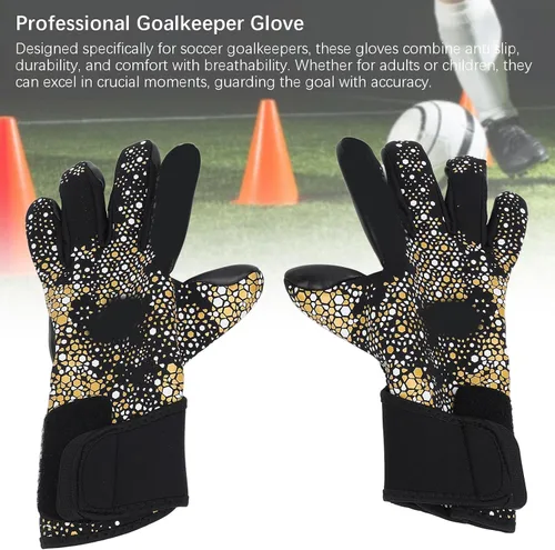 Vista 8 de Alomejor Guantes de portero, palma de látex antideslizante con reverso de neopreno transpirable para fútbol y fútbol