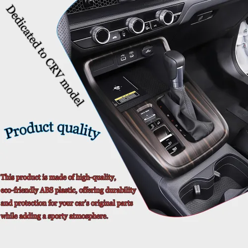 Vista 3 de MUXEE 2 piezas de marco de consola central, cubierta de panel de palanca de cambios, moldura para Honda CRV CR-V 2023 2024 2025 2026 - Accesorios