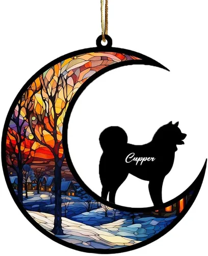 Vista 19 de Adorno conmemorativo personalizado para atrapasoles para perros, nombre personalizado y razas de perros, regalo para amantes de los perros, adorno