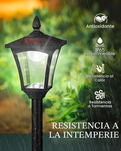 Vista 3 de Paquete de 1 lámpara solar de 70 "luces de poste para exteriores 1 paquete de luz solar de 70 pulgadas con construcción impermeable IP65, 2 modos