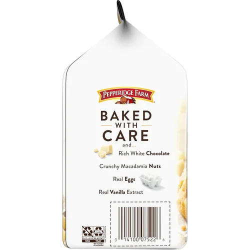Vista 6 de Pepperidge Farm Tahoe Galletas crujientes de chocolate blanco y nuez de macadamia, bolsa de 7.2 onzas (8 galletas)