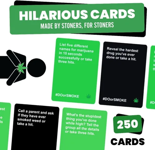 Vista 3 de Juego de fiesta Do or Smoke para adultos - 250 cartas de desafío, fácil de jugar, gran regalo para fumadores