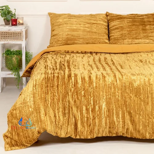 Vista 4 de Funda de edredón de terciopelo aplastado ultra lujosa, ropa de cama bohemia de UO edredón de ropa de cama de mujer, juego de edredón de 3 piezas