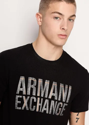 Vista 5 de Armani Exchange Camiseta con logotipo impreso serigrafiado