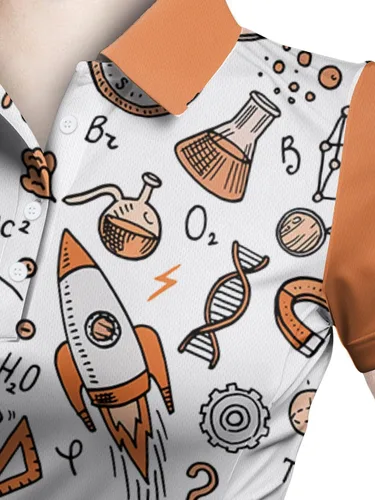 Vista 6 de Futolo Camiseta de golf para mujer, trajes para profesores, camisas para profesores, regalos para profesores, polo con impresión 3D, los mejores