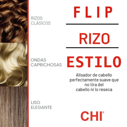 Vista 5 de CHI Original plancha plana de 1” para alaciado de cabello, para estilizar, profesional, color negro