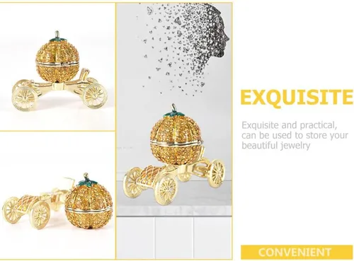 Vista 8 de BESPORTBLE Jarrones Decorativos Para Sala - Organizador de collar de calabaza, caja de almacenamiento de coche, caja de joyería de estilo europeo
