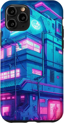 Vista 27 de Funda Vaporwave para iPhone 16 Cyberpunk House