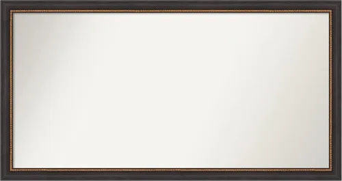 Vista 172 de Amanti Art Espejo de baño negro para sobre el fregadero, 23 x 23 pulgadas, espejo cuadrado negro Ashton, marco de madera tradicional mediano, se