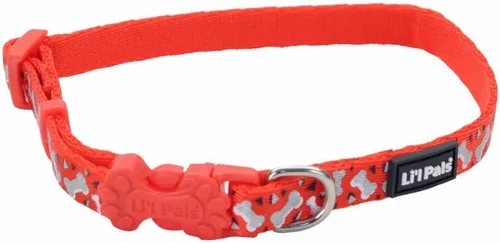 Vista 8 de Coastal Pet - Li'l Pals - Collar reflectante para perro, corazón rosa reflectante, 3/8 x 8 a 12 pulgadas