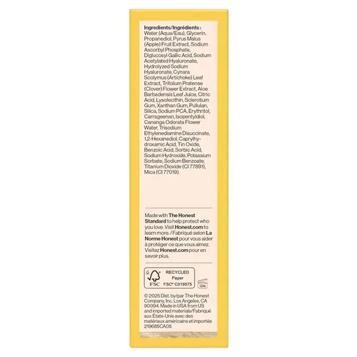 Vista 10 de Honest Beauty Crema hidratante de hidrogel + suero iluminador de vitamina C Suave para pieles sensibles, sin fragancia, vegano 1.7 fl oz, 1 fl oz