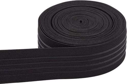 Vista 10 de BENECREAT Cinta elástica de silicona antideslizante de 10 yardas, bobina elástica negra de 0.73 pulgadas, cinta elástica de silicona elástica tejida