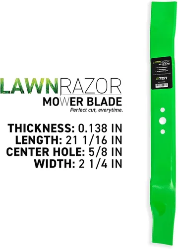 Vista 3 de 8TEN Lawnrazor - Cuchilla de cortacésped de 21 pulgadas para AYP Husqvarna Poulan 165833 175064 176135 189028 532406712 (triturador), paquete de 3