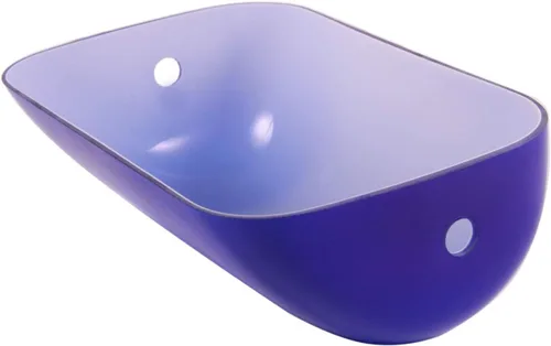 Vista 3 de Pantalla de lámpara de banqueros de vidrio (azul)